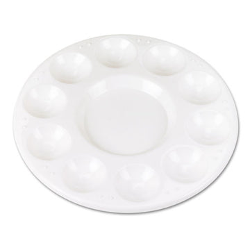 Creativity Street® Round Plastic Paint Trays For Classroom, White, 10-pack freeshipping - TVN Wholesale